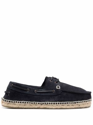 Manebi chaussures bateau Hamptons en daim - Bleu