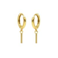 Karma Oorringen Hinged Hoops Square Tube Goud