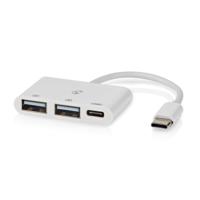 USB-Hub | 1x USB-C© | 1x USB-C© / 2x USB 2.0 A Female | 3 poort(en) | USB Gevoed