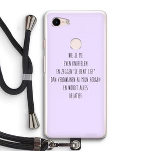 Relatief: Pixel 3 Transparant Hoesje met koord
