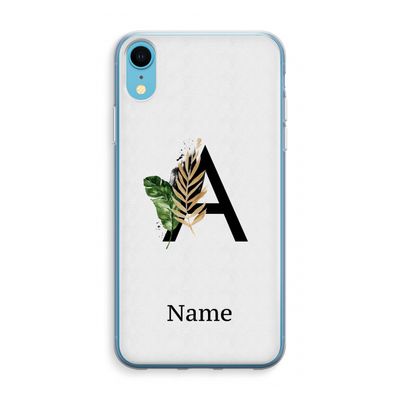 Charcoal Flora: iPhone XR Transparant Hoesje