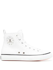 Philipp Plein baskets montantes en cuir - Blanc