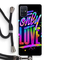 Only Love: Samsung Galaxy A71 Transparant Hoesje met koord