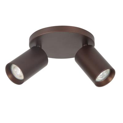 Highlight OpbouwspotMila 2-lichts rond choco - S7491.04