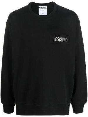 Moschino sweat en coton biologique à logo imprimé - Noir