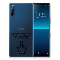 Sony Xperia L4 Silicone-hoesje Finger Don&apos;t Touch My Phone