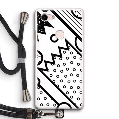 Pop Art #4: Pixel 3 Transparant Hoesje met koord