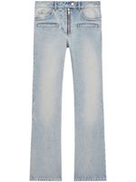 Courrèges pantalon en coton à coupe évasée - Bleu