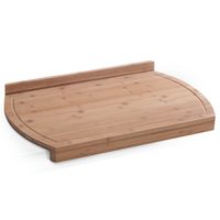 Luxe bamboe houten snijplank met rand en sapgroef 58 cm