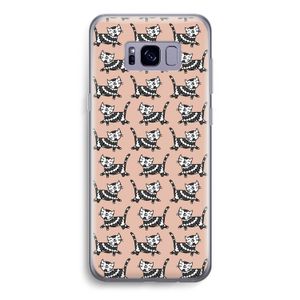 Zwarte poes: Samsung Galaxy S8 Transparant Hoesje