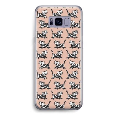 Zwarte poes: Samsung Galaxy S8 Transparant Hoesje