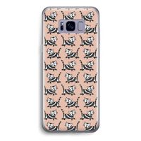 Zwarte poes: Samsung Galaxy S8 Transparant Hoesje