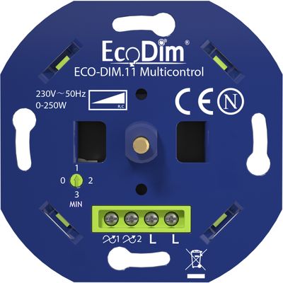 Led Dimmer Multicontrol Universeel 0-250W - Fase Afsnijding (RC)