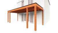 Trendhout Aanbouwveranda Modena 690x300 cm- Plat dak- Hout- Trendhout