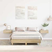 Bedframe zonder matras 120x200cm spaanplaat sonoma eikenkleurig