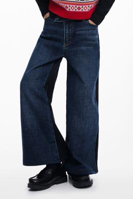 Jeans met asymmetrische taille - BLUE - 7/8