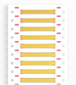 Weidmüller 1961970000 HSS-HF1/81,8-2,8/25Y Krimpkousmarkering Montagemethode: Schuiven Markeringsvlak: 5.70 x 24.40 mm Geel Aantal markeringen: 10000 10000