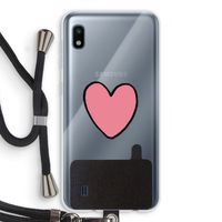 Hartje: Samsung Galaxy A10 Transparant Hoesje met koord