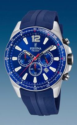 Horlogeband Festina F20376-1 Silicoon Blauw 25mm