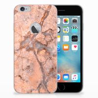 Apple iPhone 6 Plus | 6s Plus TPU Siliconen Hoesje Marmer Oranje