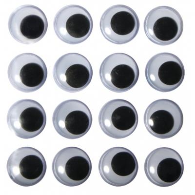 Zelfklevende Wiebel Oogjes - 16x - 15 mm - hobby/knutselmateriaal