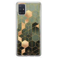 Samsung Galaxy A71 siliconen hoesje - Kubus groen