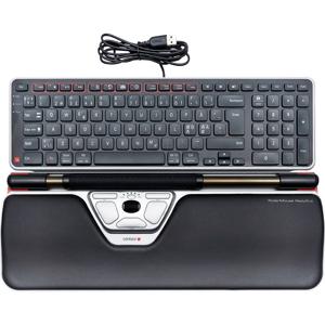 Contour Design RollerMouse RED wireless Set met toetsenbord en muis USB QWERTY, Nordic Zwart