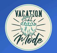 Sticker voor auto vakantiemodus met cocktail