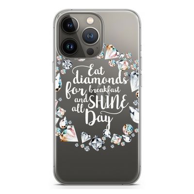 Diamonds: iPhone 13 Pro Transparant Hoesje
