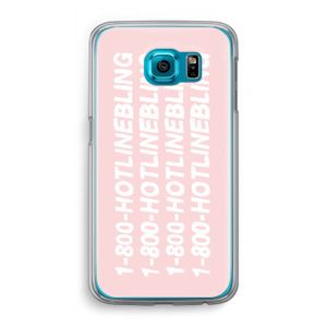 Hotline bling pink: Samsung Galaxy S6 Transparant Hoesje