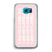 Hotline bling pink: Samsung Galaxy S6 Transparant Hoesje
