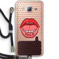 Yolo Denise: Samsung Galaxy J3 (2016) Transparant Hoesje met koord