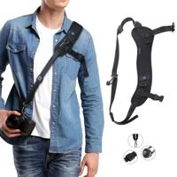 PULUZ Quick Release ademend Nylon zachte stootkussen van antislip gebogen camerariem met metalen haak voor SLR / DSLR camera's