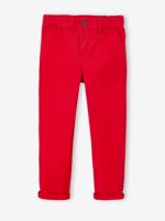 Chinobroek jongens, eenvoudig aan te trekken rood Chinobroek jongens, eenvoudig aan te trekken rood