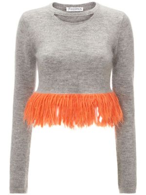 JW Anderson pull à franges - Gris