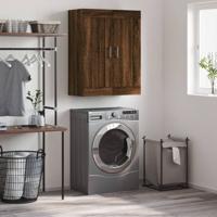 Wandkast 69,5x34x90 cm bewerkt hout bruin eikenkleur