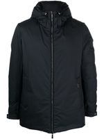 Moorer padded hooded jacket - Bleu - thumbnail