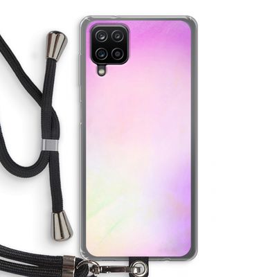 Flow mist pastel: Samsung Galaxy A12 Transparant Hoesje met koord