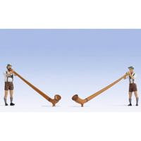 NOCH 0012821 H0 Alpenhoornspelers figuren Kant-en-klare module