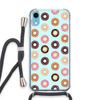 Donuts: iPhone XR Transparant Hoesje met koord