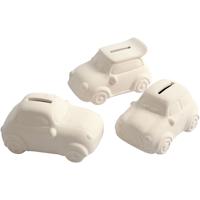 Creativ Company Spaarauto, h: 5,5 cm, l: 12,5 cm, b: 7,8 cm, wit, 12 stuk/ 1 doos