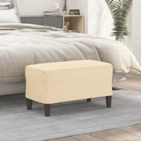 Bankje 70x35x41 cm stof crmekleurig