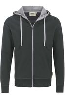 HAKRO Comfort Fit Hooded sweatshirt antraciet/zilver, Tweekleurig - thumbnail