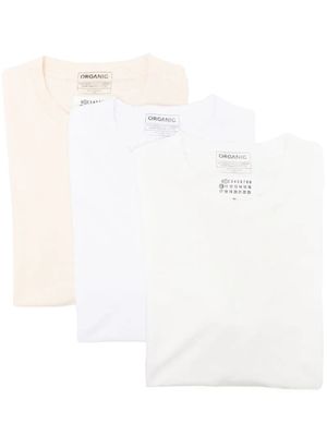 Maison Margiela t-shirts en coton biologique (lot de trois) - Blanc