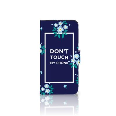 Google Pixel 8A Portemonnee Hoesje Flowers Blue DTMP