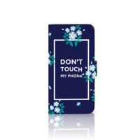 Google Pixel 8A Portemonnee Hoesje Flowers Blue DTMP