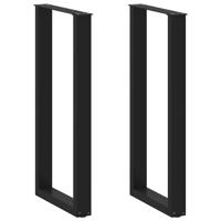 Bartafelpoten 2 st U-vormig 40x(100-101) cm staal zwart