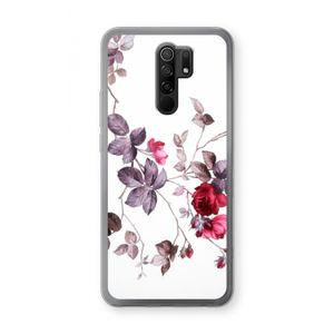 Mooie bloemen: Xiaomi Redmi 9 Transparant Hoesje