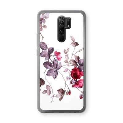 Mooie bloemen: Xiaomi Redmi 9 Transparant Hoesje