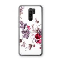 Mooie bloemen: Xiaomi Redmi 9 Transparant Hoesje